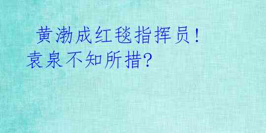  黄渤成红毯指挥员!袁泉不知所措?