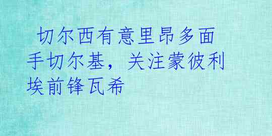  切尔西有意里昂多面手切尔基，关注蒙彼利埃前锋瓦希