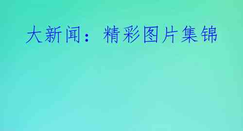 大新闻：精彩图片集锦