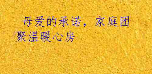 母爱的承诺,家庭团聚温暖心房