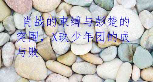 肖战的束缚与彭楚的突围,X玖少年团的成与败
