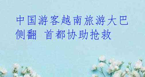 中国游客越南旅游大巴侧翻 首都协助抢救