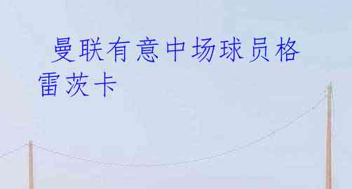 曼联有意中场球员格雷茨卡