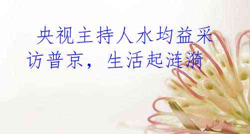 央视主持人水均益采访普京,生活起涟漪