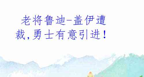 老将鲁迪-盖伊遭裁,勇士有意引进!