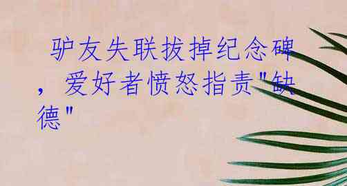 驴友失联拔掉纪念碑,爱好者愤怒指责"缺德"