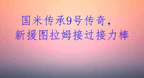 国米传承9号传奇,新援图拉姆接过接力棒