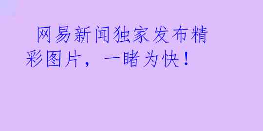 网易新闻独家发布精彩图片,一睹为快!