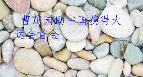 曹茂园助中国获得大运会首金