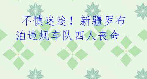 不慎迷途!新疆罗布泊违规车队四人丧命