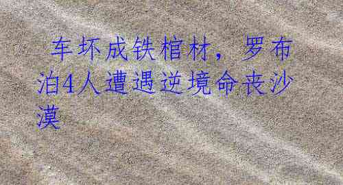 车坏成铁棺材,罗布泊4人遭遇逆境命丧沙漠