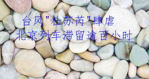 台风"杜苏芮"肆虐 北京列车滞留逾百小时