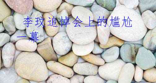 李玟追悼会上的尴尬一幕