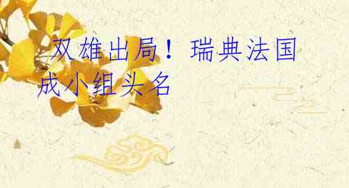 双雄出局!瑞典法国成小组头名