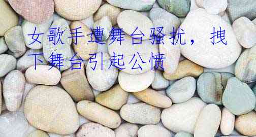 女歌手遭舞台骚扰,拽下舞台引起公愤