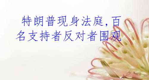 特朗普现身法庭,百名支持者反对者围观