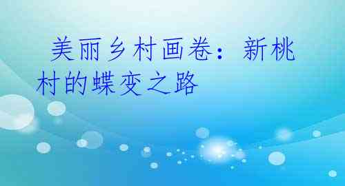 美丽乡村画卷:新桃村的蝶变之路