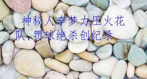 神秘人李梦力压火花队,罚球绝杀创纪录