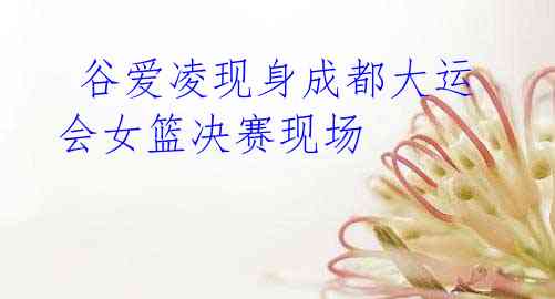 谷爱凌现身成都大运会女篮决赛现场