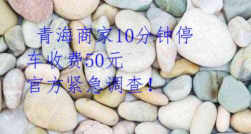  青海商家10分钟停车收费50元 官方紧急调查！ 