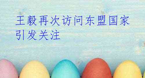 王毅再次访问东盟国家 引发关注