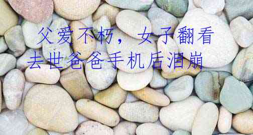 父爱不朽,女子翻看去世爸爸手机后泪崩