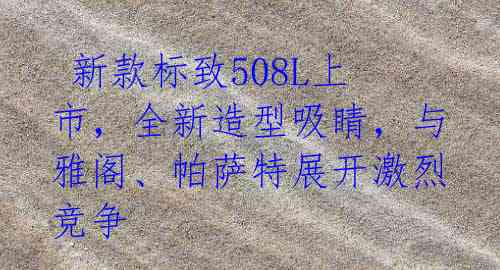 新款标致508L上市,全新造型吸睛,与雅阁、帕萨特展开激烈竞争
