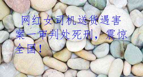  网红女司机送货遇害案一审判处死刑，震惊全国！