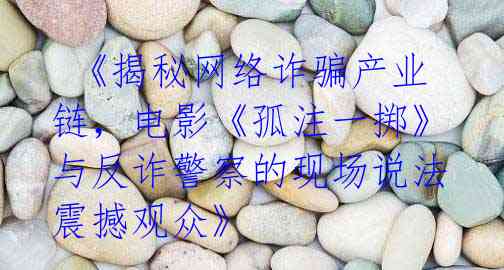 《揭秘网络诈骗产业链,电影《孤注一掷》与反诈警察的现场说法震撼观众》