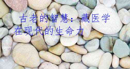  古老的智慧：藏医学在现代的生命力