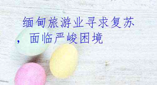  缅甸旅游业寻求复苏，面临严峻困境