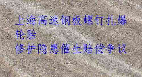 上海高速钢板螺钉扎爆轮胎 修护隐患催生赔偿争议