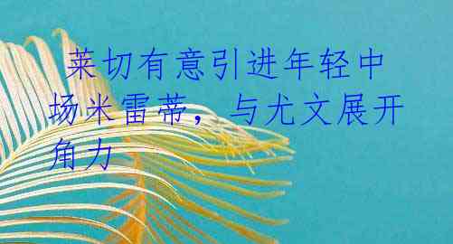 莱切有意引进年轻中场米雷蒂,与尤文展开角力