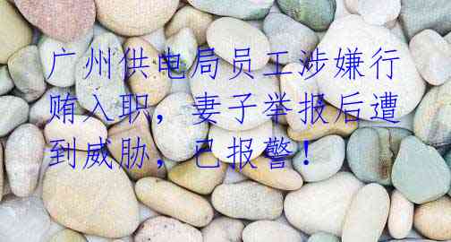 广州供电局员工涉嫌行贿入职,妻子举报后遭到威胁,已报警!