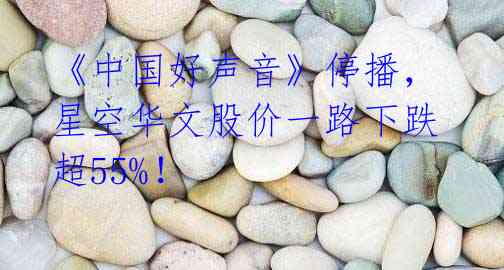《中国好声音》停播,星空华文股价一路下跌超55%!