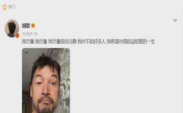 胡歌突发精神状态不稳引发网友担忧