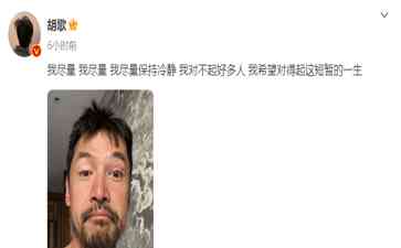 胡歌深夜发文坦言困惑 向粉丝传达正能量的呼唤