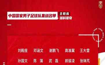 【国足集训名单出炉:海港成最大户,吴曦、李可回归国家队】