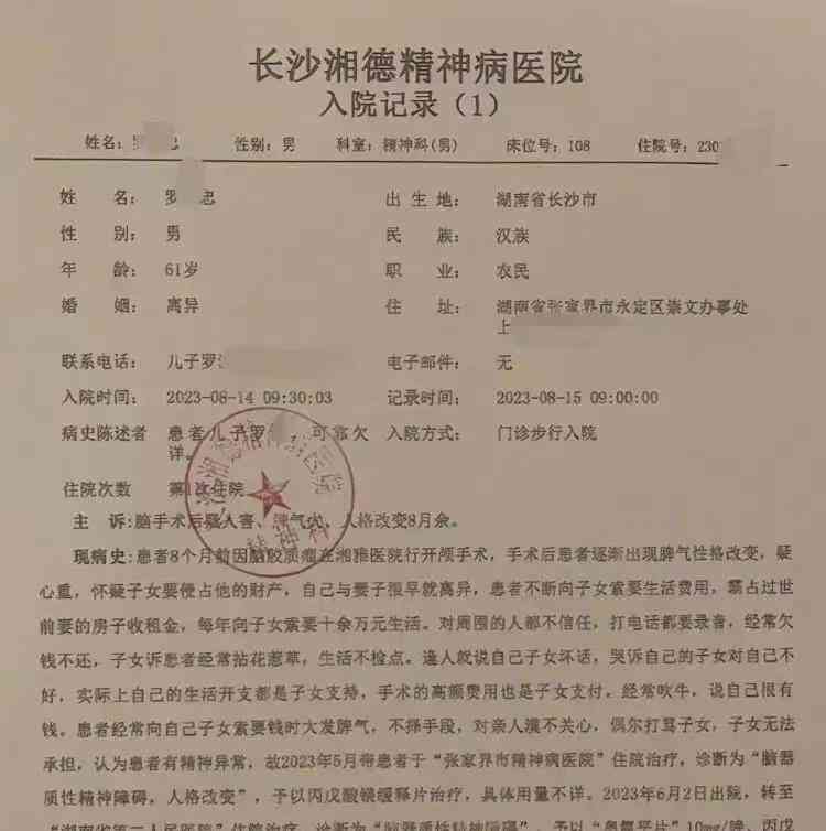  千万富翁罗文忠因精神病悲剧自缢身亡，引发社会关注 