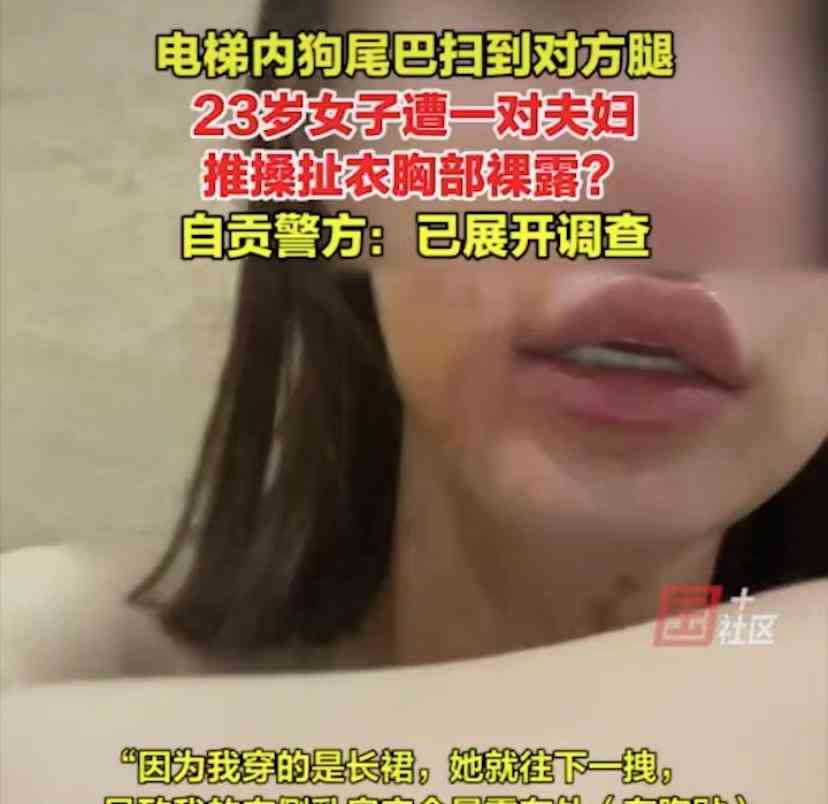  狗尾巴闹出肢体冲突，女子遭扒衣飙泪维权 