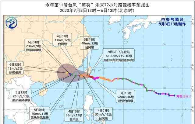  超强台风“海葵”即将登陆福建 广东等地需加强防御 