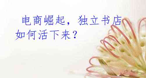  电商崛起，独立书店如何活下来？