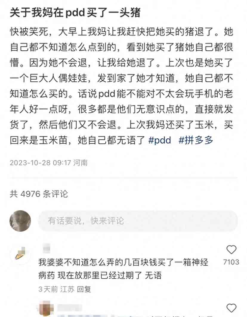网购一头猪?一位妈妈的糊涂购物经历引发热议