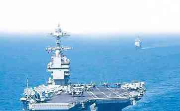 美国5艘航母部署热点海域 近日起座座动