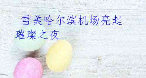  雪美哈尔滨机场亮起璀璨之夜