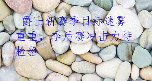 爵士新赛季目标迷雾重重,季后赛冲击力待检验