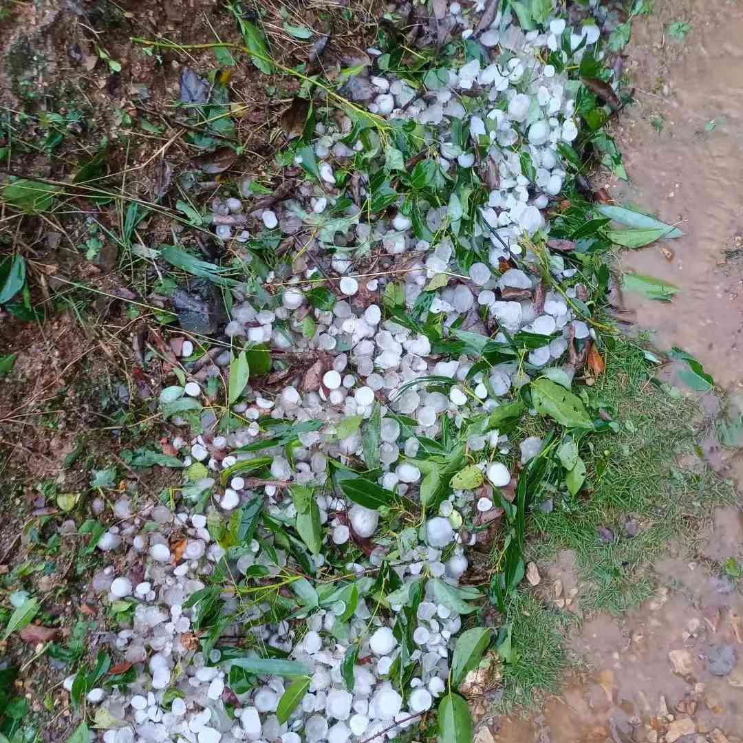 湖南宁乡市突降冰雹,房屋车辆受损