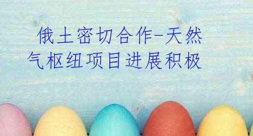 俄土密切合作-天然气枢纽项目进展积极