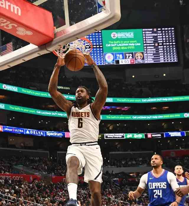 NBA老兵小乔丹再次飞身暴扣,为掘金拿下重要胜利