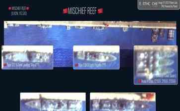 中国海军集结庞大舰队,美济礁成为关键战略据点